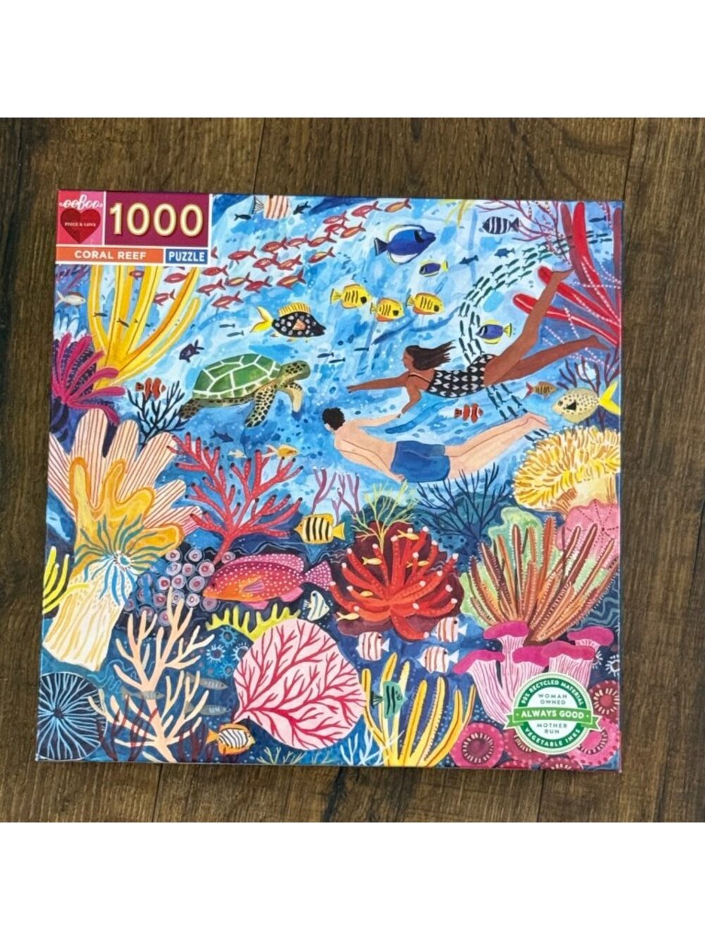 Eeboo Piece & Love 1000-Pc. Coral Reef Jigsaw Puzzle